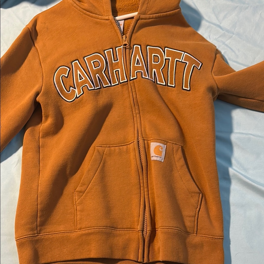 Carhartt Orange Sweatshirt Durable Cotton Blend